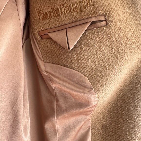Favorite Daughter Tan Double-Breasted Trench Coat